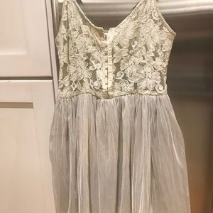 Chiffon/lace top